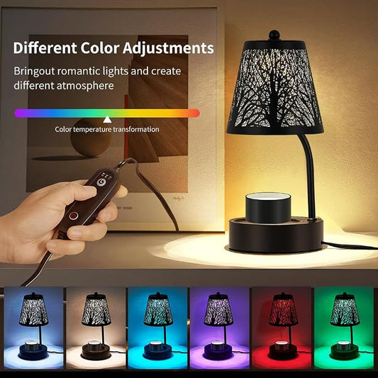 Black Tree Candle Warmer Lamp, LED Colors Changing Candle Warmer - Image 2