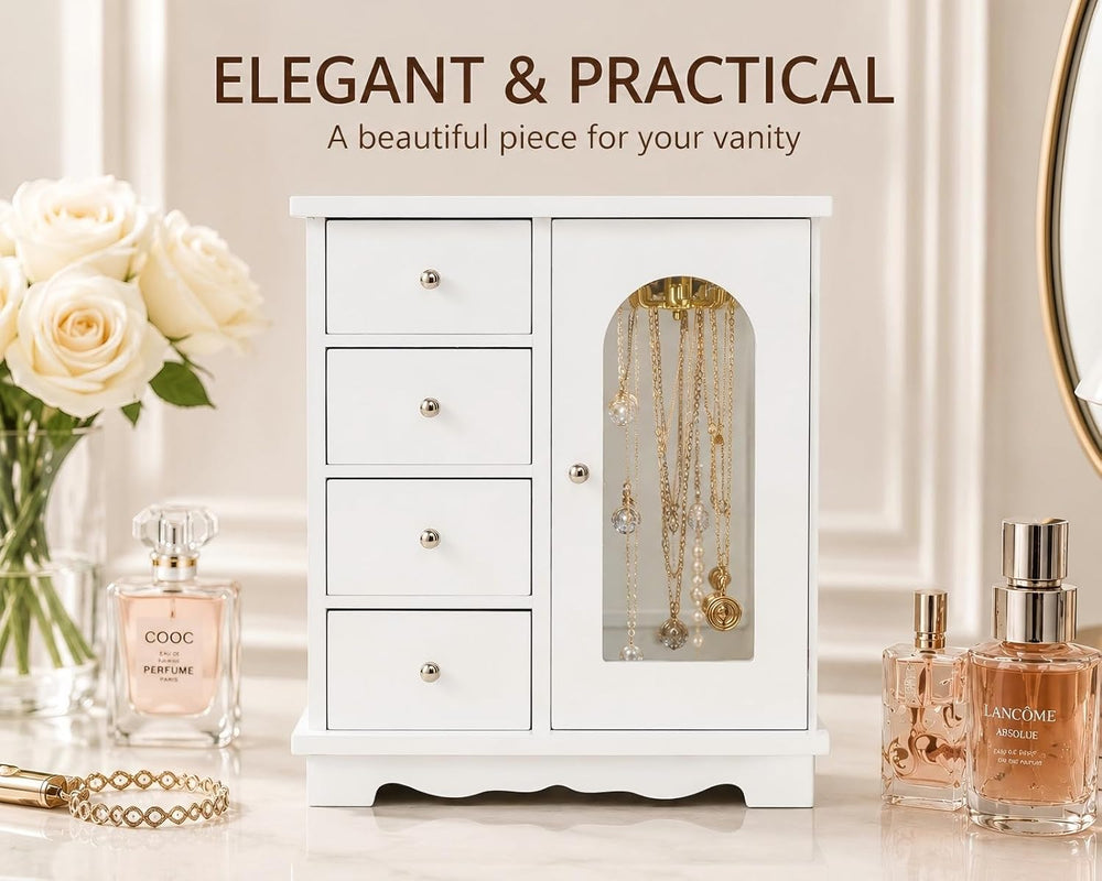 ZGZD Jewelry Box Organizer for Women, Large-Capacity Jewelry Storage Cabinet ...