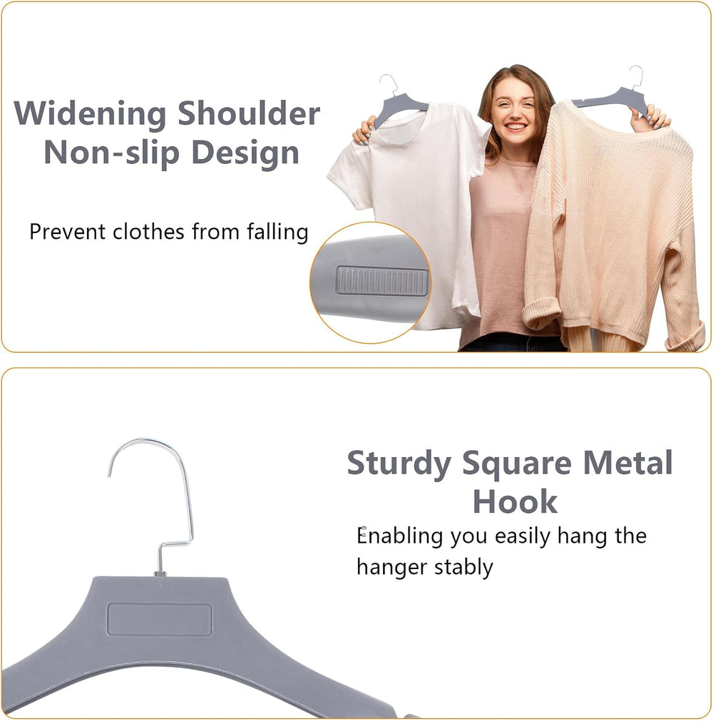 DEDU Suit Hangers for Men 40 Pack, Extra Wide Suit Hanger Non Slip Width 17.7...