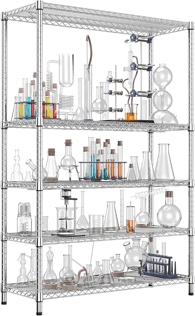 IZEUK 4250 LBS Garage Shelving Wide Storage Shelves 5 Tier Metal Shelves Heavy - Image 9