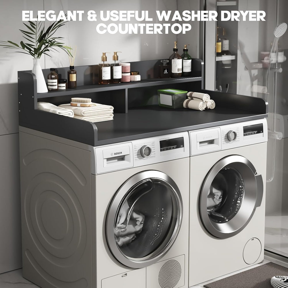 2-Tier Washer and Dryer Countertop with 2.75" H Guard,54" W x 27.5&...