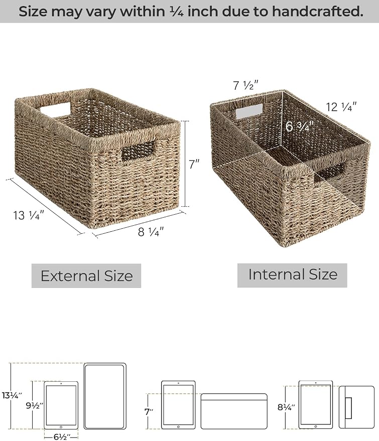 StorageWorks Wicker Storage Basket