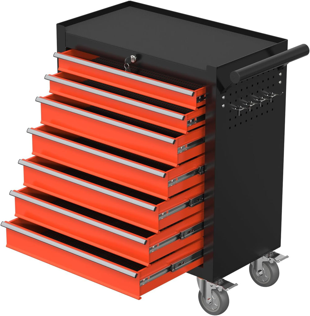 7-Drawer Rolling Tool Chest with Wheels, Metal Tool Storage Cabinet with Lock...