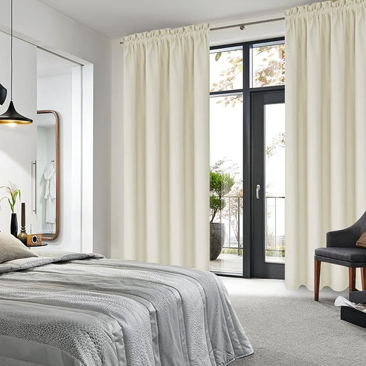 DWCN Blackout Curtains for Bedroom – Rod Pocket Thermal Insulated Noise - Image 2