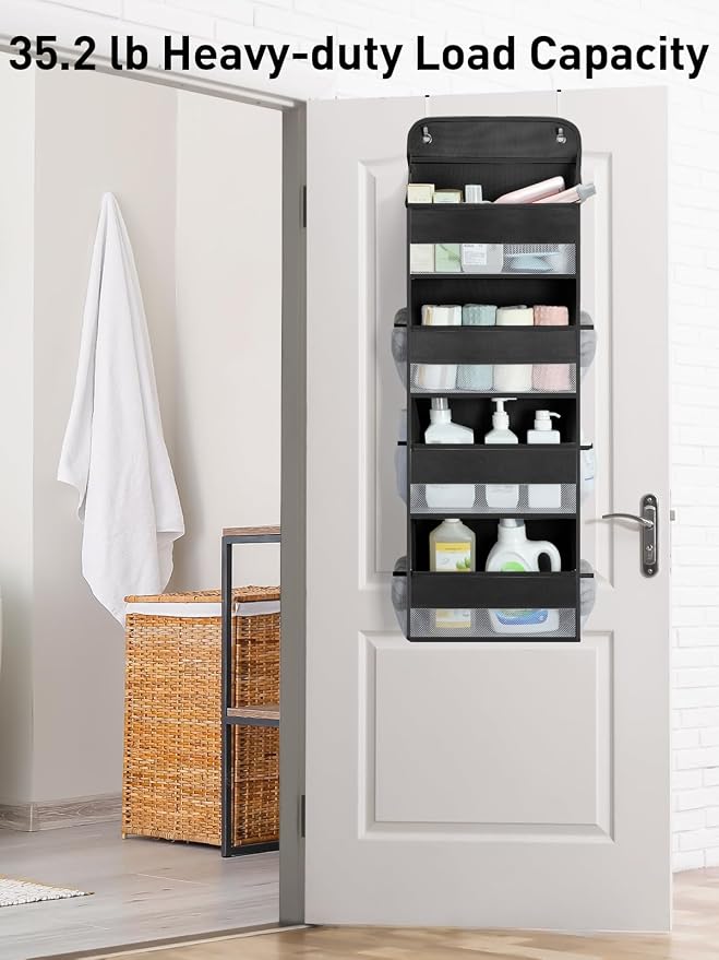 Yecaye 1 Pack Over the Door Organizer, 35.2lbs Load Toy Stuffed Animal Storage - Image 8