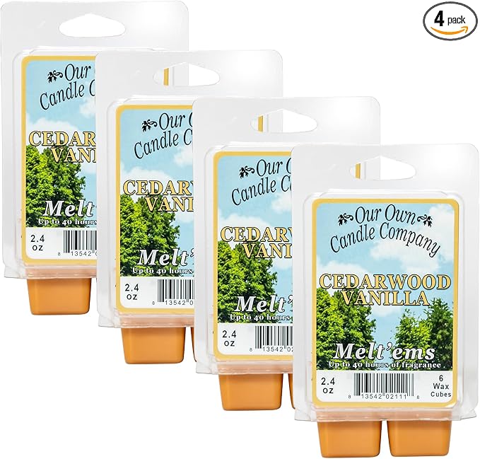 Our Own Candle Company Premium Wax Melt, Cedarwood Vanilla Scent, Handmade in by OurOwnCandleCompanycandles