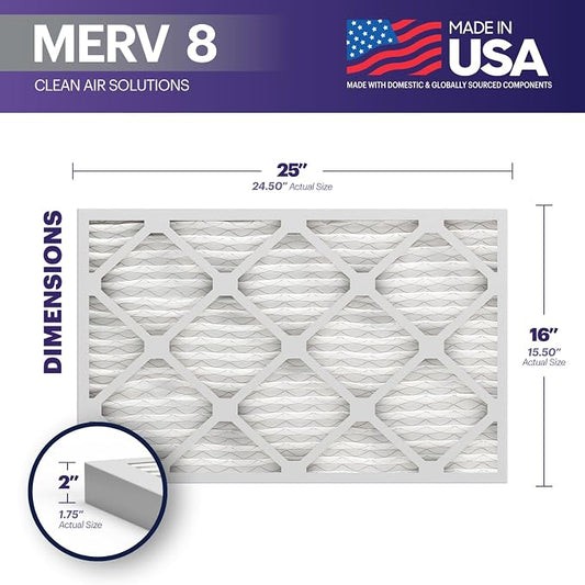 BNX TruFilter 16x25x2 Air Filter MERV 8 - Image 2