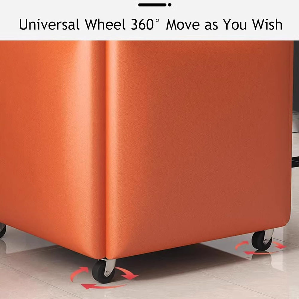 5 in 1 Nesting Ottoman Cube Chair, Movable Stackable Stools with Wheels, Squa...