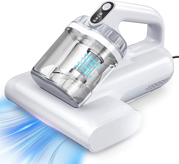 Mattress Vacuum Cleaner, 17Kpa 650W Bed Vacuum Cleaner, 273nm UV-C Light & by BYHUME