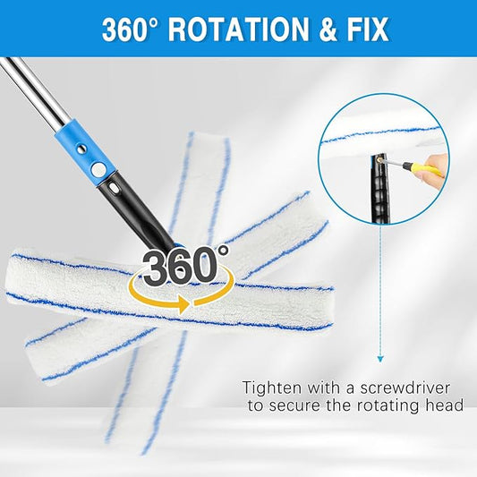 75'' Window Squeegee Cleaner Tool, Professional Window Cleaning Kit - Image 2