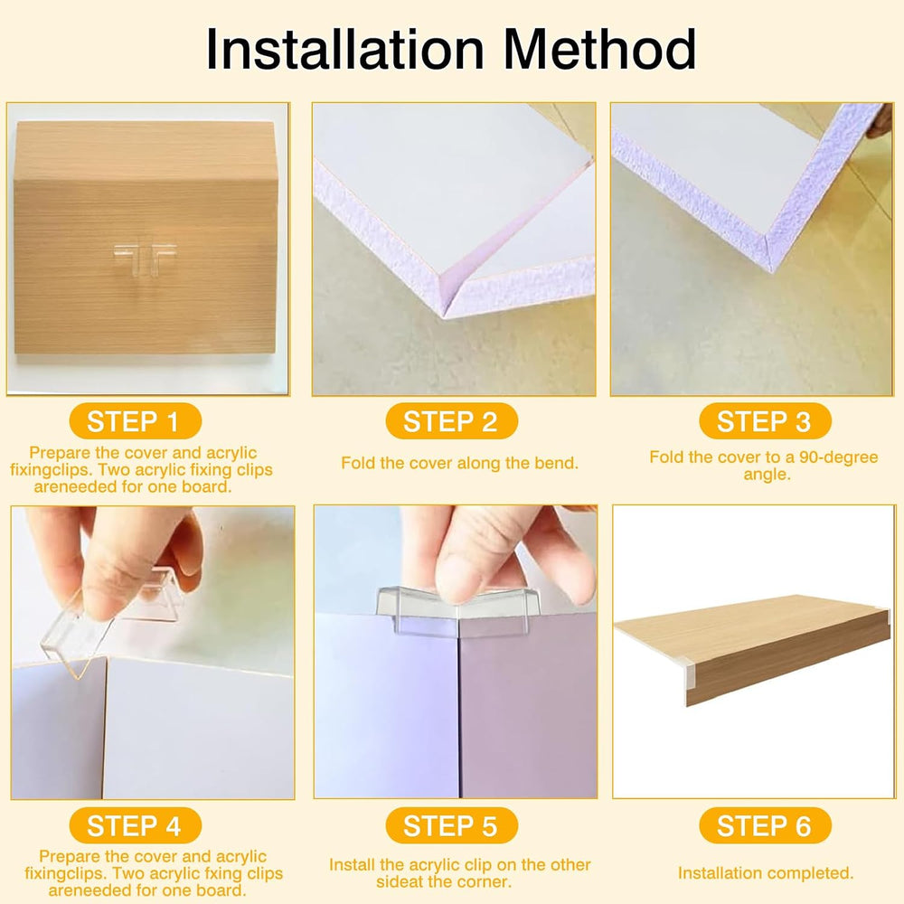 5 PCS Wire Shelf Covers for Pantry, Waterproof PVC Moisture-Resistant & R...