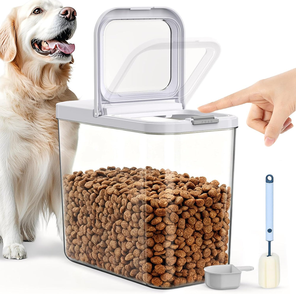 LEAWALK 12 Lbs Airtight Dog Cat Food Storage Container and Dog Treat Containe...