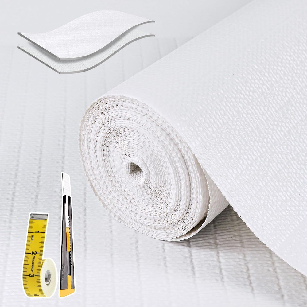 Shelf Liners for Kitchen Cabinets 23.6in x 39FT, Non Adhesive Drawer Liner