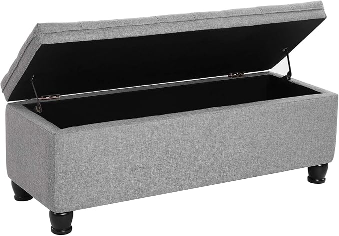 SONGMICS Storage Ottoman, Storage Bench, Tufted Entryway Bedroom Bench - Image 10