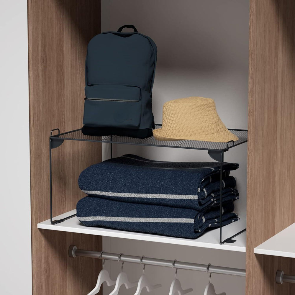 Neudeco Shelf Organizer, Gray, 2 Pack