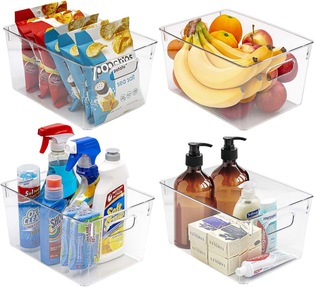 Sorbus Fridge Organizers and Storage, Clear Plastic Bins (Medium, 8 Pack)