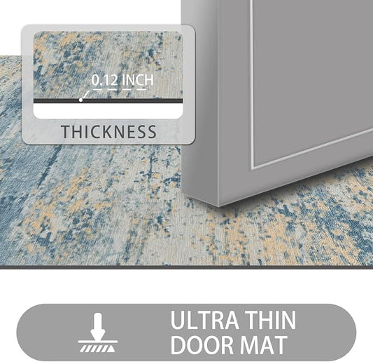 Ultra Thin Door Mat Indoor Entrance, 1/10 in Thin Door Mats - Image 2