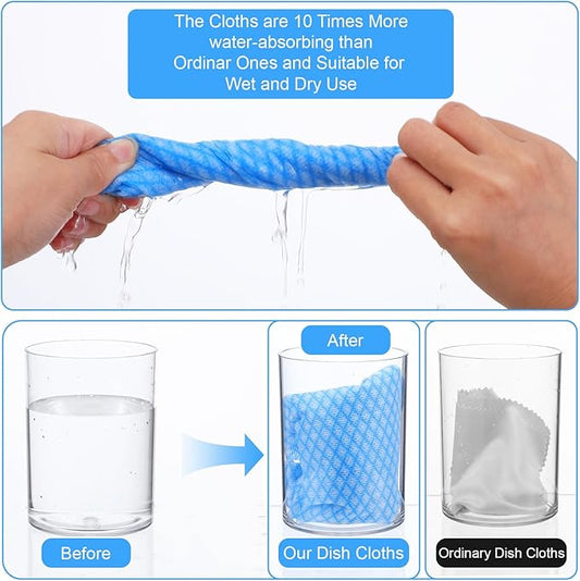 JIEYAO 300 Pcs Disposable Dish Cloths, Non-Woven Cleaning Towels Reusable - Image 2