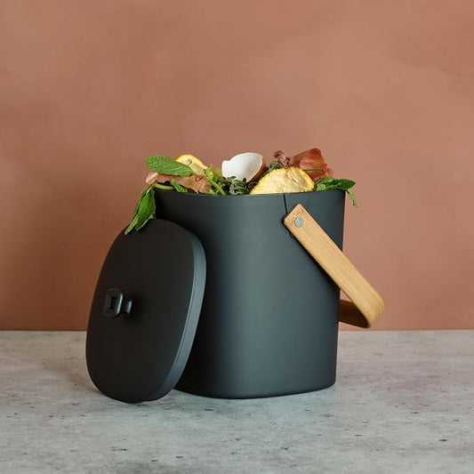 Bamboozle Countertop Compost Bin Kitchen | 1 Gallon | Odorless Composting Bin - Image 2
