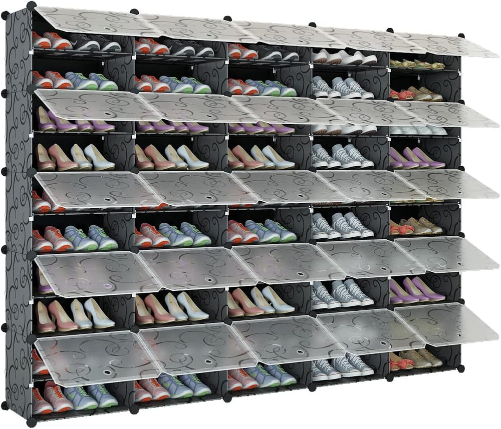 Aeitc 100 Pair Shoe Rack Organizer - Expandable Shoe Storage Cabinet, Standin...