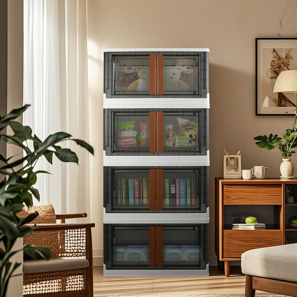 Storage Boxes, Extra Large Cabinet with Lids, 19 Gallon(72L) Capacity (Each O...