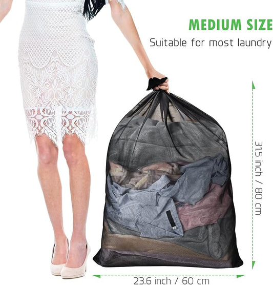 2 Pack Mesh Laundry Bags 24 x 32 inch Laundry Garment Bag Mesh Large Lingerie - Image 2