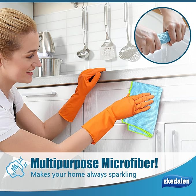 Microfiber Cleaning Cloth Lint Free Glass Cleaner Window Polishing Streak Free - Image 7