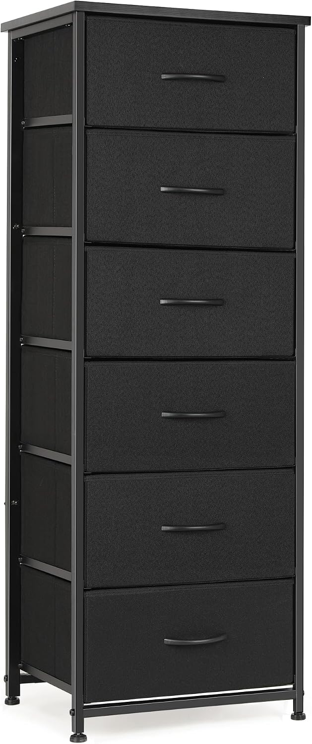 Mifuro Tall Dresser for Bedroom with 6 Drawers, Vertical Storage Organizer To...
