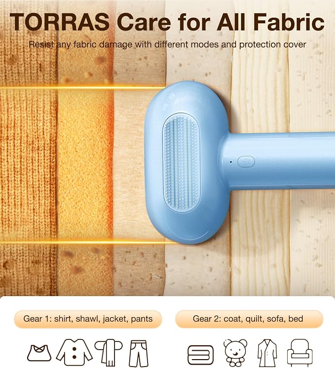 TORRAS Dual-Head Fabric Shaver, Longest Durability & 50ml Large Capacity - Image 6