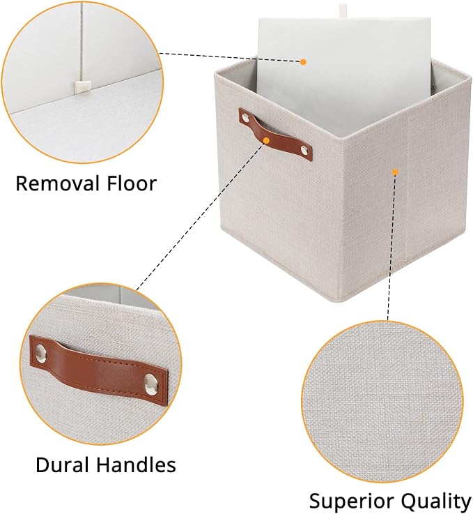 DULLEMELO Storage Boxes for Shelves Closet Storage, Sturdy Home Organization - Image 6