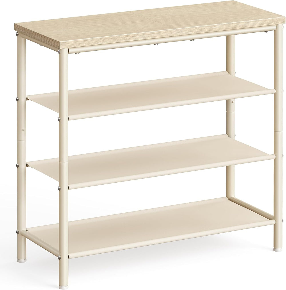 VASAGLE 4-Tier Shoe Rack, 9-12 Pairs, Steel Frame