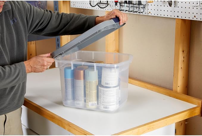 Rubbermaid Roughneck Clear 19Qt/ 4.75 Gal Storage Containers, - Image 10