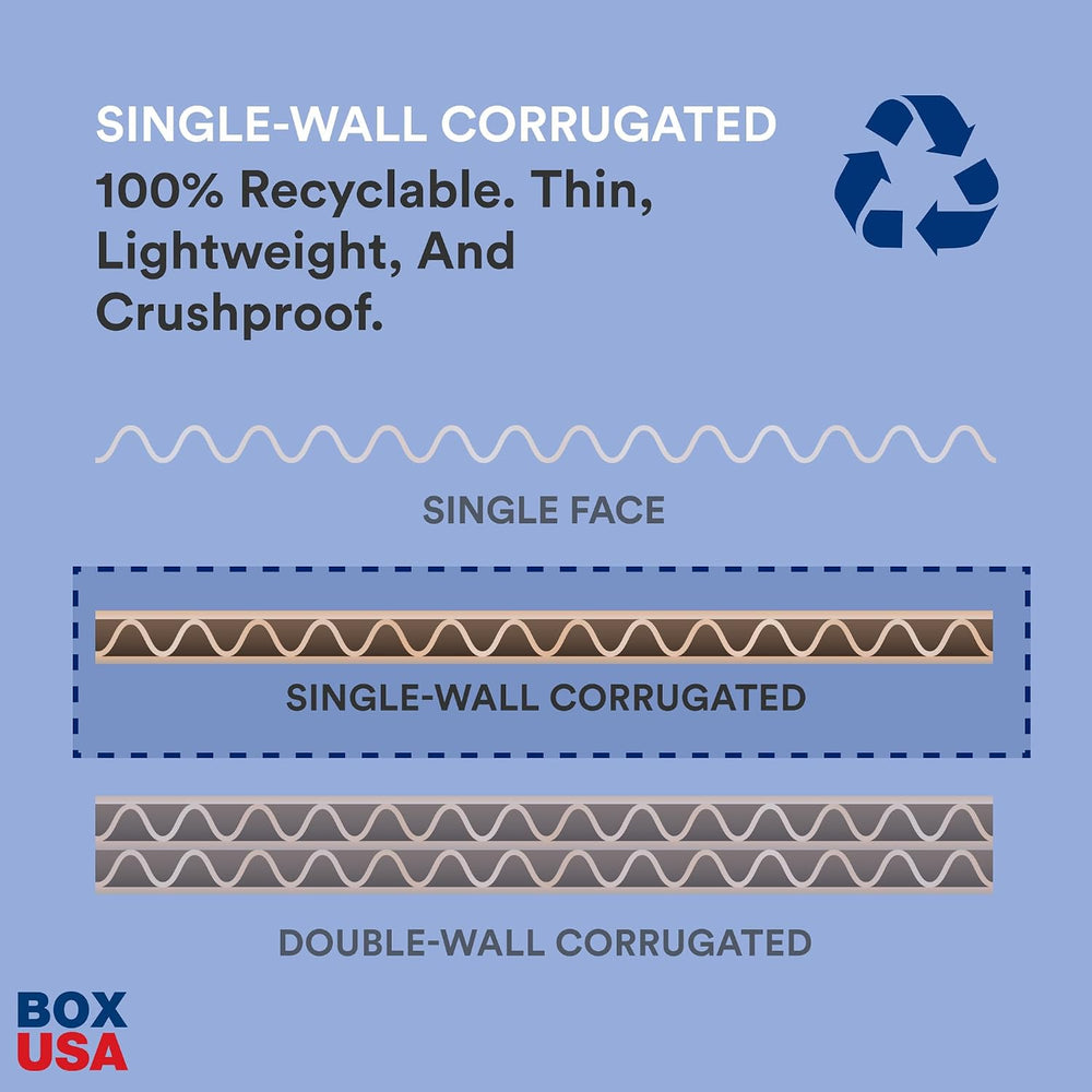 Box USA Small Box Mailers 12x2x2" White (Pack of 50) Corrugated Cardboar...
