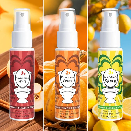 Toilet Spray for Poop 3 Pack, Travel Size Variety, Bathroom Odor Eliminator - Image 2