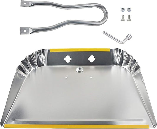 PHYEX 3-Pack 17" Heavy Duty Metal Dust Pans, Wide Dustpans - Image 2