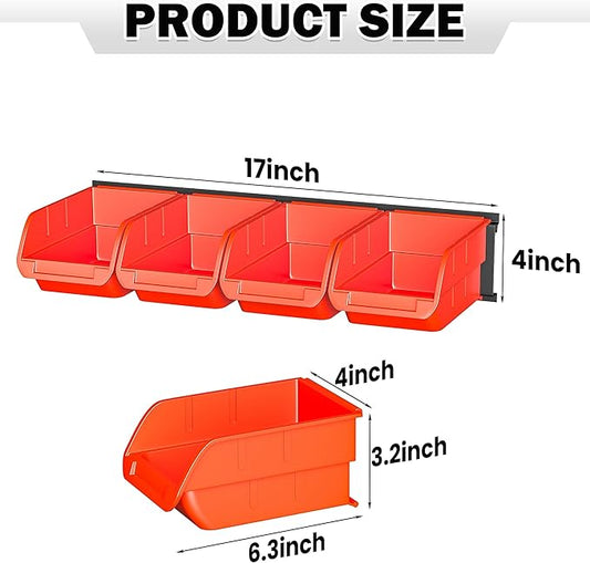 Ultrawall Wall Mounted Storage Bins, Plastic Hanging Storage Organizer Bins - Image 2