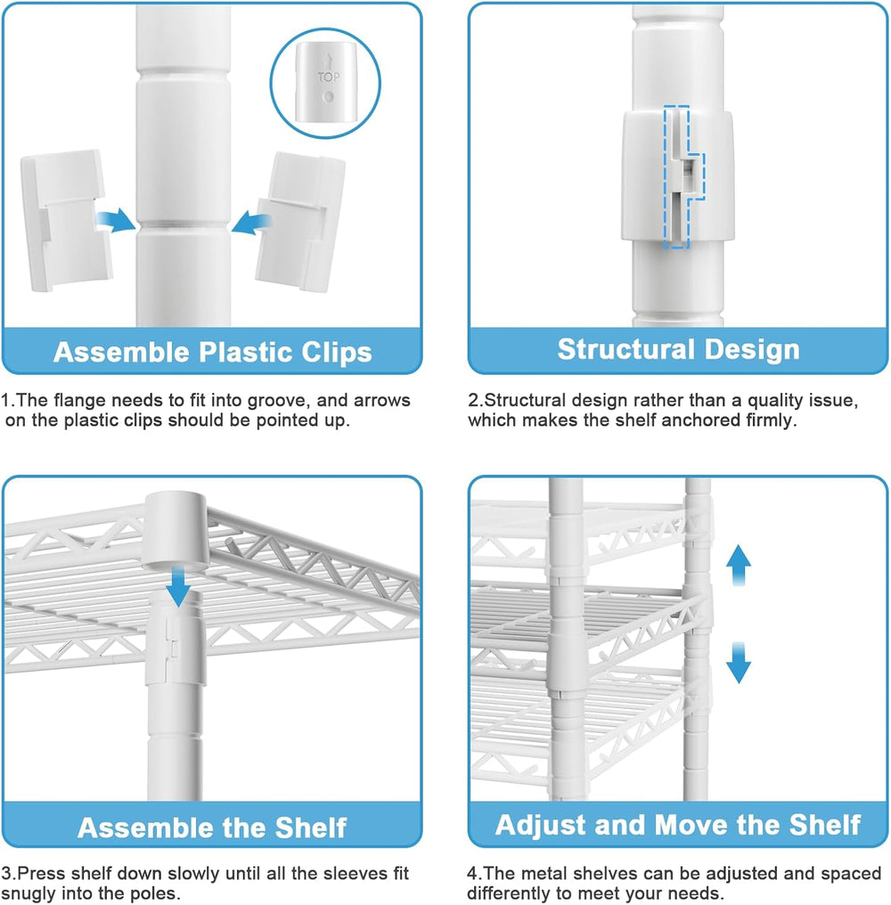 Ulif F7 Clothes Rack Heavy Duty, Clothing Racks for Hanging Clothes, White