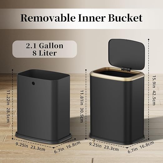 2.1 Gallon Bathroom Trash Can - Image 7
