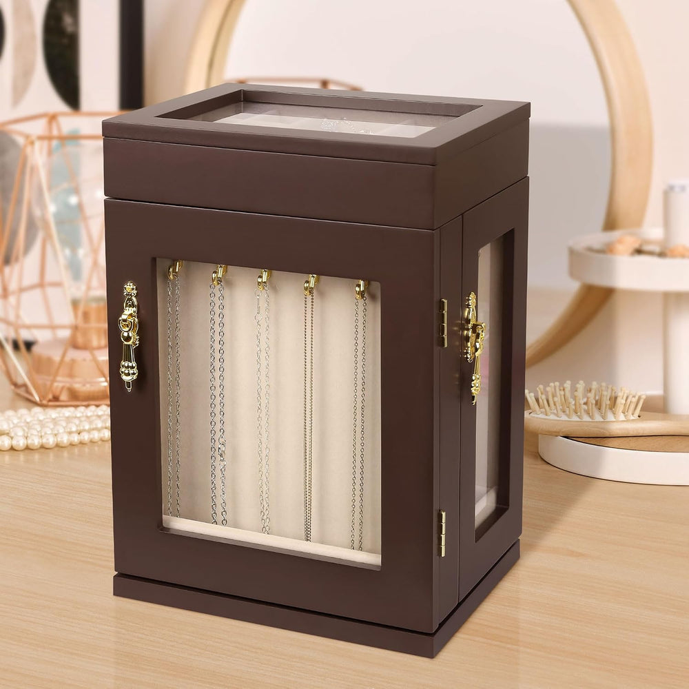 Kendal 360° Rotating Jewelry Box, Wooden Jewelry Box for Women, Graduation Gi...