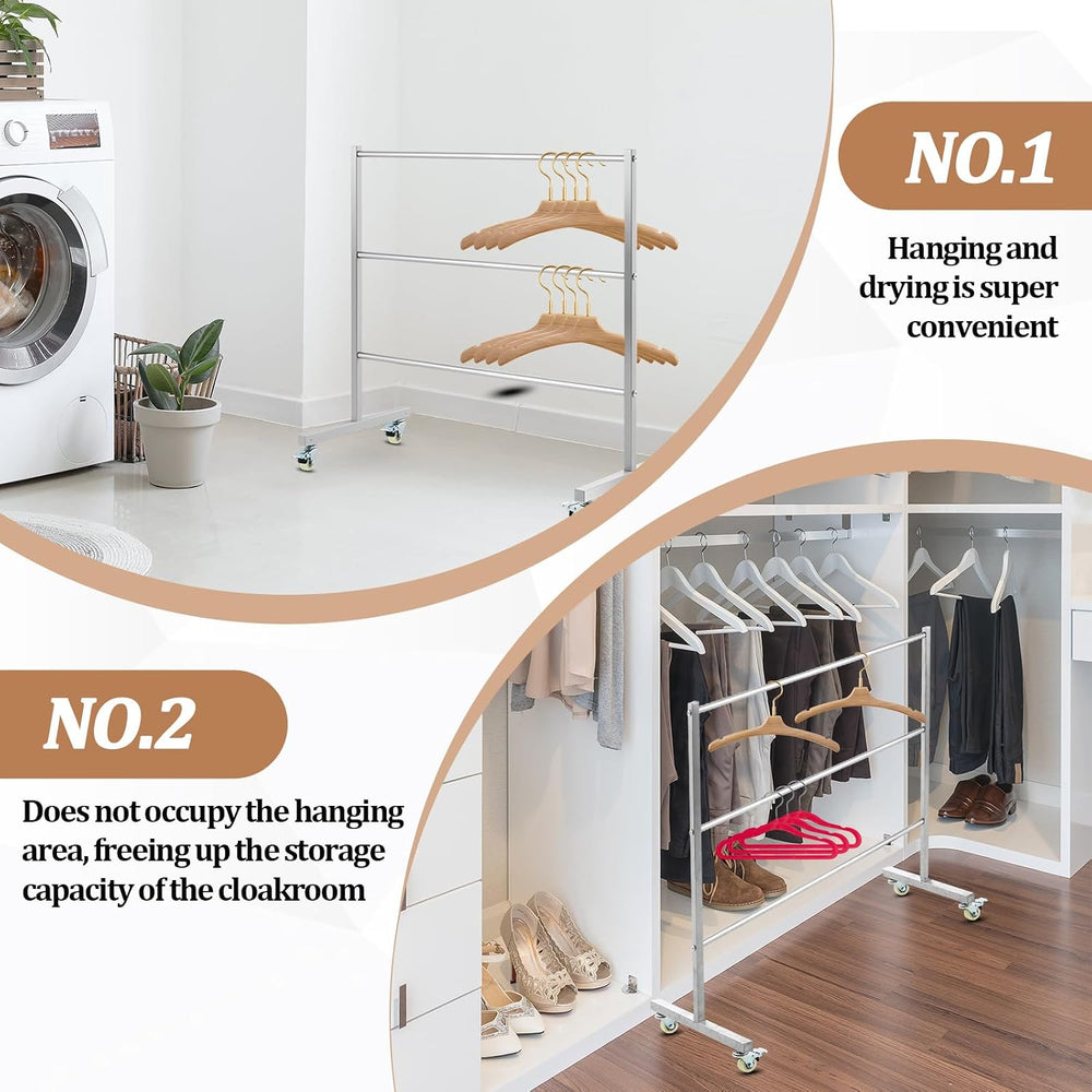 DoubleFill 3 Tier Hanger Organizer Stacker Clothes Hanger Holder Hold up 200 ...