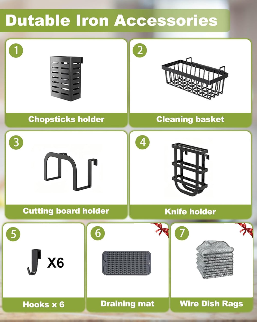 Over the Sink Dish Drying Rack with Cover 2 - Tier Large Dish Drainer Racks f...