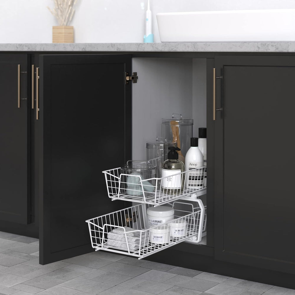 ClosetMaid 11 in. Pull Out Cabinet Organizer, 2 Tier, Heavy Duty, Slide Out P...