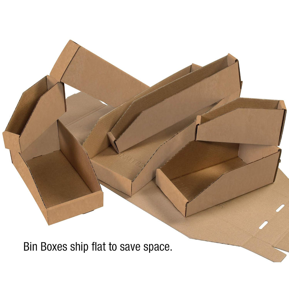 Partners Brand PBINEB123K Open Top Bin Boxes, 3" x 12" x 4-1/2"...