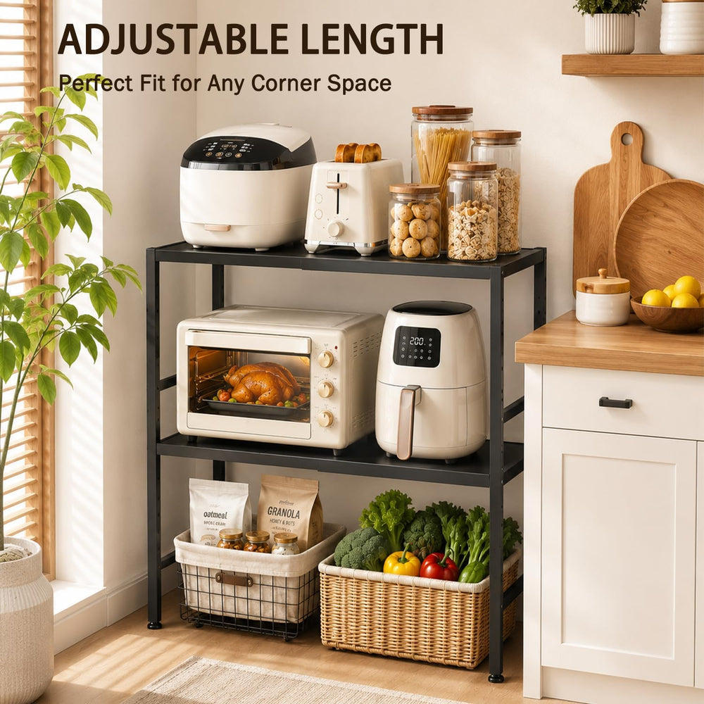 Expandable Metal Storage Shelves, Adjustable Kitchen Shelving Unit Rack