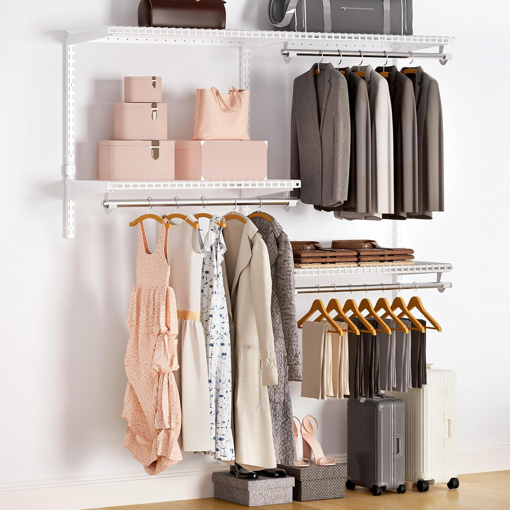 Sturdy Closet Organizer System: 4.4 Ft. Custom Metal Wire Shelving