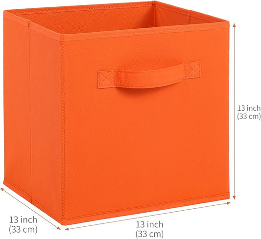 Stero 13x13x13 Inch Fabric Storage Bins 6 Pack Fun Colored Durable Storage Cubes - Image 2