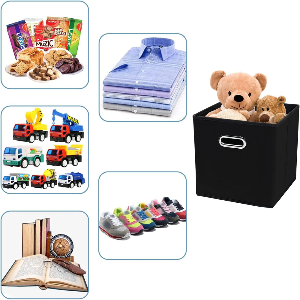 Fabric Cubby Storage Bins,13x13x13 Inches ,Cube Organizer Bin Foldable Storag...