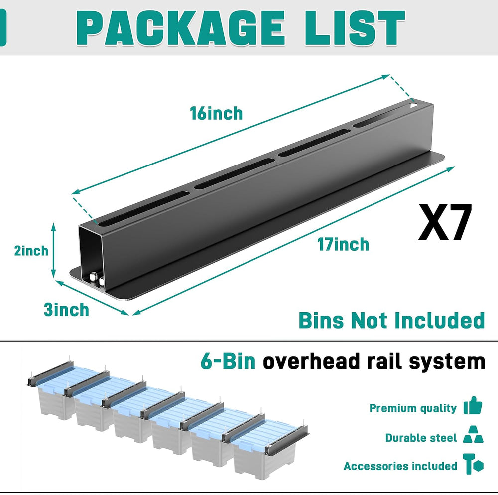 EVERHANGER Ceiling Storage Rack, Heavy Duty Overhead Storage Rack