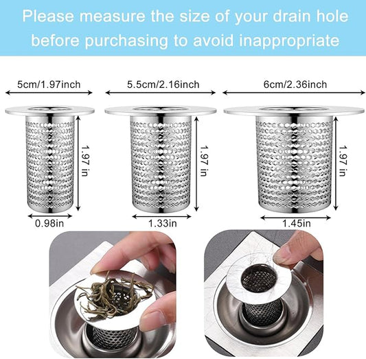4 PCS Bathroom Sink Drain Strainers, Fit Hole Size from 1.25" to 2.17" - Image 2