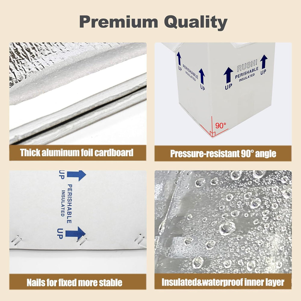 15x10x11" Insulated Boxes for Shipping Frozen Food, 8 Pack Perishable Co...
